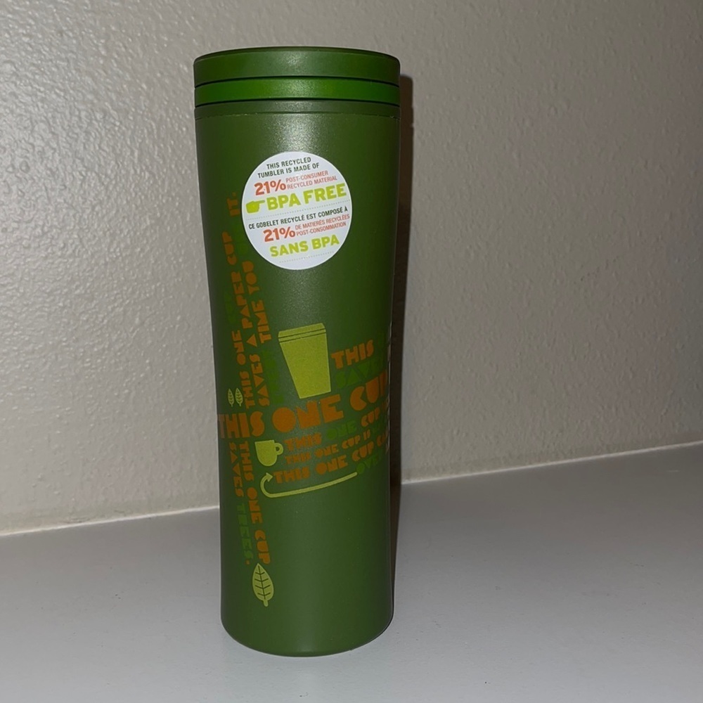 Starbucks 20oz Green Travel Tumbler 2010 Coffee NEW